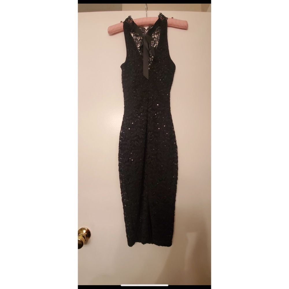 Windsor Black Lace Midi Dress
